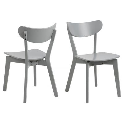 Scaun Roxby, Actona, 45x55x79.5 cm, lemn de cauciuc, gri