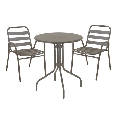 Set de sufragerie Sussie-Vergo  set de 3 sampanie metal-aluminiu D60x70cm