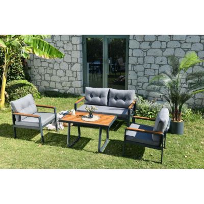 Set mobilier de gradina, Hanah Home, Tivoli, Antracit / Gri