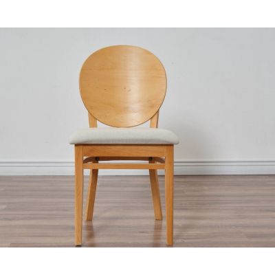 Set scaune 2 piese, Hanah Home, Dolunay, Lemn, Stejar / Bej