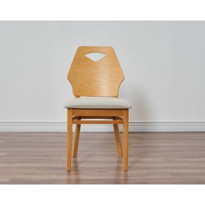 Set scaune 2 piese, Hanah Home, Nova, Lemn, Stejar / Bej