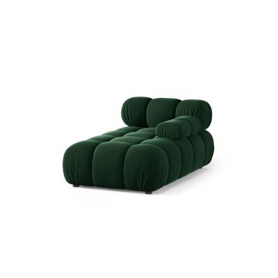 Sezlong living dreapta 1 loc, Bellis-51, Micadoni Home, 155x94x70 cm, catifea, verde bottle