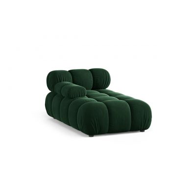 Sezlong living stanga 1 loc, Bellis-51, Micadoni Home, 155x94x70 cm, catifea, verde bottle