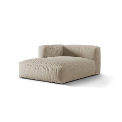 Sezlong modular living stanga 1 loc, Martina-169, Micadoni Home, 176x123x75 cm, tesatura structurata catifelata, bej deschis