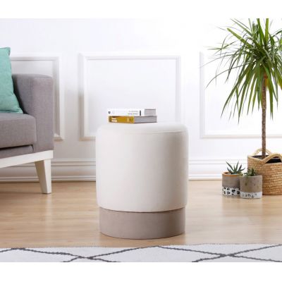 Taburet, Atelier del Sofa, 209FLF1124, Crem