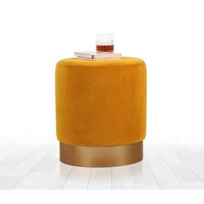 Taburet, Atelier del Sofa, 209FLF1268, Galben mustar