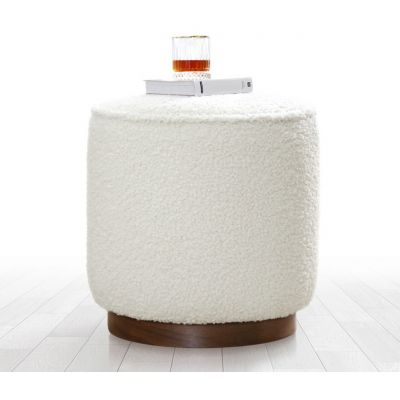 Taburet, Atelier del Sofa, 209FLF1307, Alb