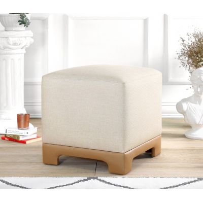 Taburet, Atelier del Sofa, 209FLF1414, 50% bumbac, 50% in, Crem / Bej