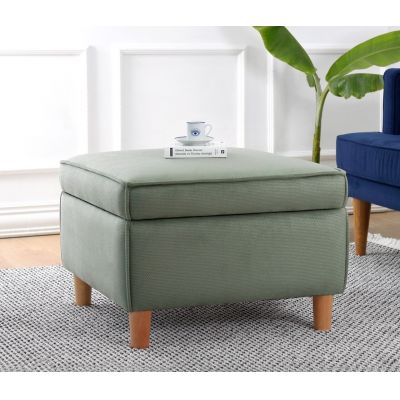 Taburet, Atelier del Sofa, 209FLF1420, Bumbac, Verde
