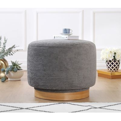 Taburet, Atelier del Sofa, 209FLF1424, Bumbac, Gri