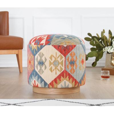 Taburet, Atelier del Sofa, 209FLF1438, 50% bumbac, 50% in, Multicolor