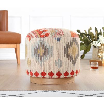 Taburet, Atelier del Sofa, 209FLF1439, 50% bumbac, 50% in, Crem