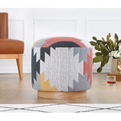 Taburet, Atelier del Sofa, 209FLF1440, 50% bumbac, 50% in, Gri