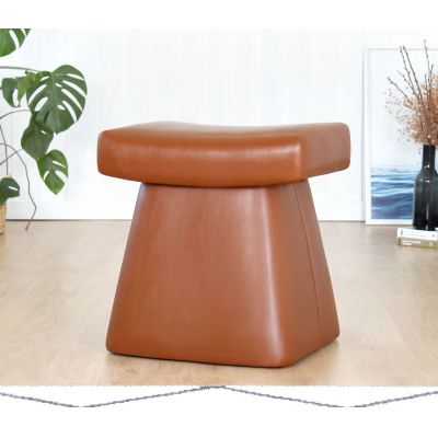 Taburet, Atelier del Sofa, 209FLF1445, Piele ecologica, Bej