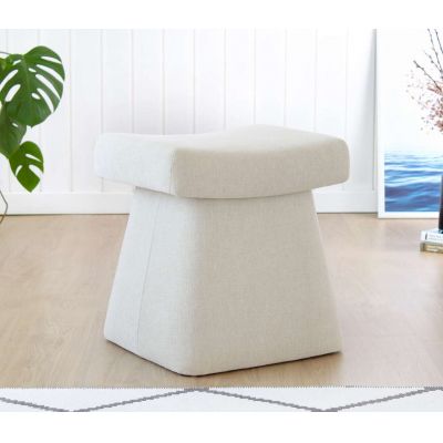 Taburet, Atelier del Sofa, 209FLF1447, Bumbac, Crem