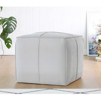 Taburet, Atelier del Sofa, 209FLF1451, Bumbac, Gri