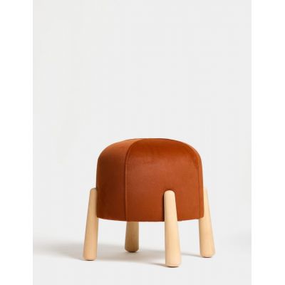 Taburet, Atelier del Sofa, 370CTF1102, Lemn de fag, Portocaliu / Natural