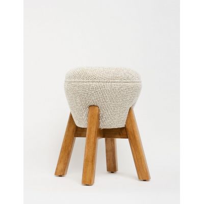 Taburet, Atelier del Sofa, 370CTF1107, Lemn de fag, Crema/Nuca