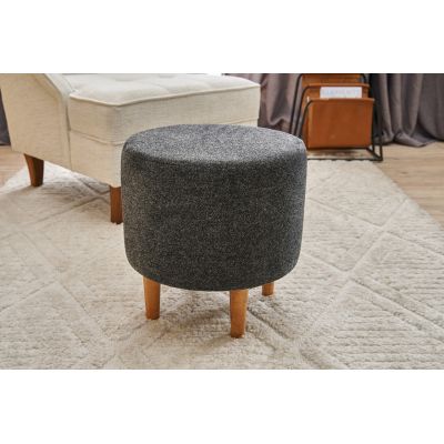 Taburet, Atelier del Sofa, 825BLC2391, Lemn, Gri