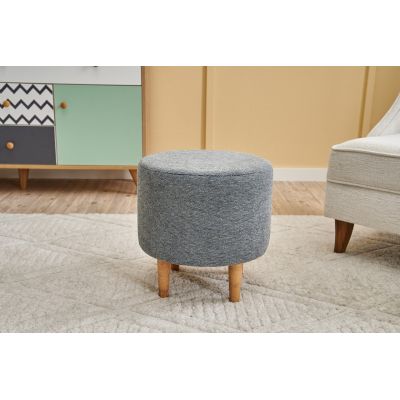 Taburet, Atelier del Sofa, 825BLC2394, Lemn, Gri