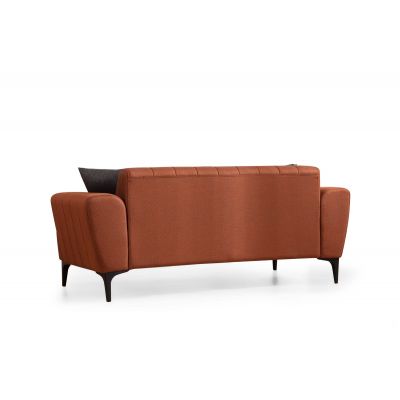 Canapea 2 locuri, Atelier Del Sofa, lemn de fag si pal, rosu tigla, 180x95x77 cm