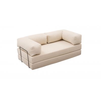 Canapea 3 locuri, Atelier Del Sofa, chenille, crem, 190x75x95 cm