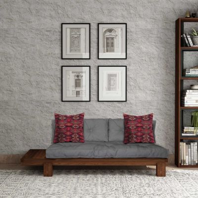 Șezlong, Atelier del Sofa, 135PLT1104, Lemn , Nuc / Gri