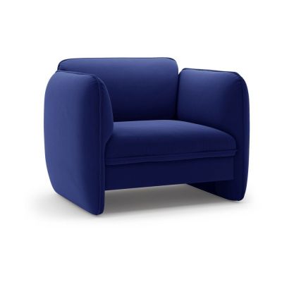 Fotoliu albastru cu tapiÈu009Berie din catifea Georgia âu0080Micadoni