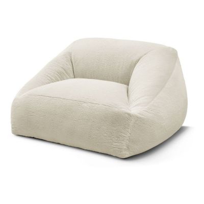 Fotoliu bean bag crem cu tapiÈu009Berie din blanÄartificialÄLilibet âu0080Bobochic Paris