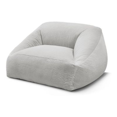 Fotoliu bean bag gri deschis cu tapiÈu009Berie din blanÄartificialÄLilibet âu0080Bobochic Paris