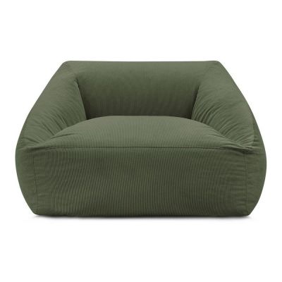 Fotoliu bean bag verde cu tapiÈu009Berie din catifea reiatÄLilibet âu0080Bobochic Paris