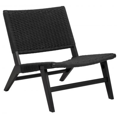 Fotoliu Carson, Actona, 64x79x72 cm, lemn de stejar, negru mat