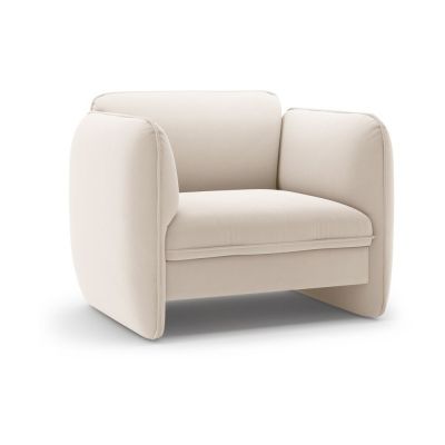 Fotoliu crem cu tapiÈu009Berie din catifea Georgia âu0080Micadoni