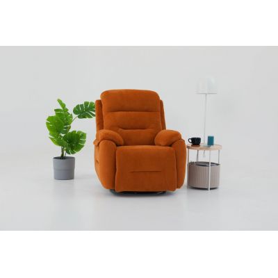 Fotoliu cu recliner, Atelier del Sofa, 752EST1504, Lemn de carpen;PAL, Caramiziu
