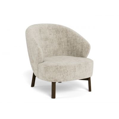 Fotoliu Darlene, Actona, 77.5x78x78 cm, tesatura Chenille/lemn de cauciuc, bej