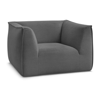 Fotoliu gri Ã®nchis cu tapiÈu009Berie din catifea reiatÄGiorgia âu0080Bobochic Paris