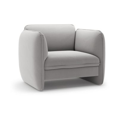 Fotoliu gri deschis cu tapiÈu009Berie din catifea Georgia âu0080Micadoni