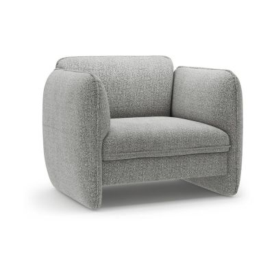 Fotoliu gri deschis cu tapiÈu009Berie din chenille Georgia âu0080Micadoni