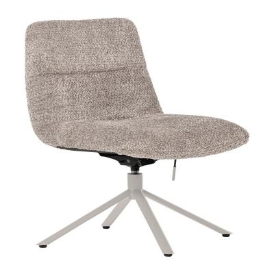 Fotoliu gri deschis pivotant cu tapiÈu009Berie din Èu009BesÄu0083turÄbouclÃ© Soren âu0080WOOOD