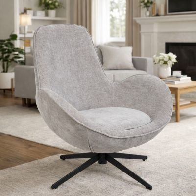 Fotoliu Lunaire, Homla, 86x76x87 cm, metal/poliester, gri