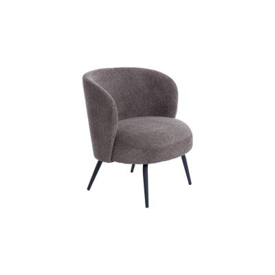 Fotoliu maro Ã®nchis cu tapiÈerie din stofÄbouclÃ© Dieyda âLight & Living