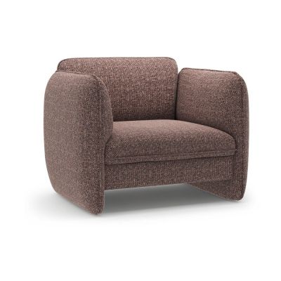 Fotoliu maro cu tapiÈu009Berie din chenille Georgia âu0080Micadoni