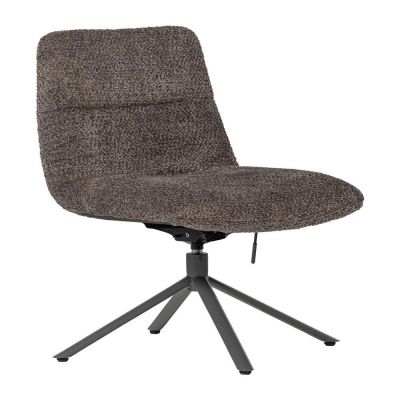 Fotoliu maro pivotant cu tapiÈu009Berie din Èu009BesÄu0083turÄbouclÃ© Soren âu0080WOOOD