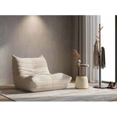 Fotoliu, Mauro Ferretti, Mask, 103x100x80 cm, ambalat vidat, poliester/burete, alb