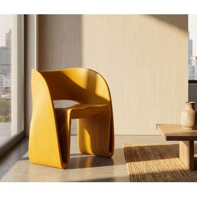 Fotoliu, Mauro Ferretti, Sand, 65x57.5x76 cm, plastic, mustar