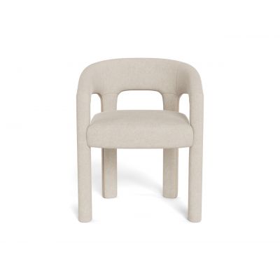 Scaun Cole, Actona, 58x55x76 cm, poliester/otel, bej