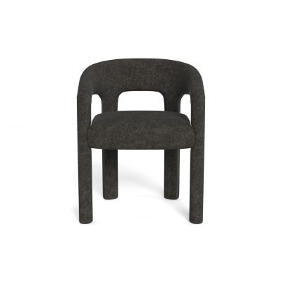 Scaun Cole, Actona, 58x55x76 cm, poliester/otel, gri inchis