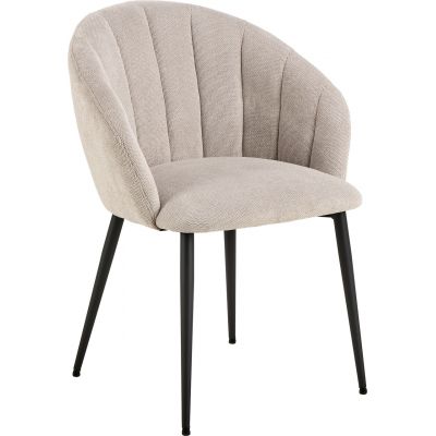 Scaun Daniella, Actona, 62x57x80 cm, tesatura structurata/otel, bej