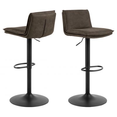 Scaun de bar Flynn, Actona, 44x53x107 cm, rotativ, poliester/otel, antracit