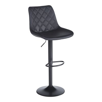 Scaun de bar, Libra, Negru, 49x55x115 cm